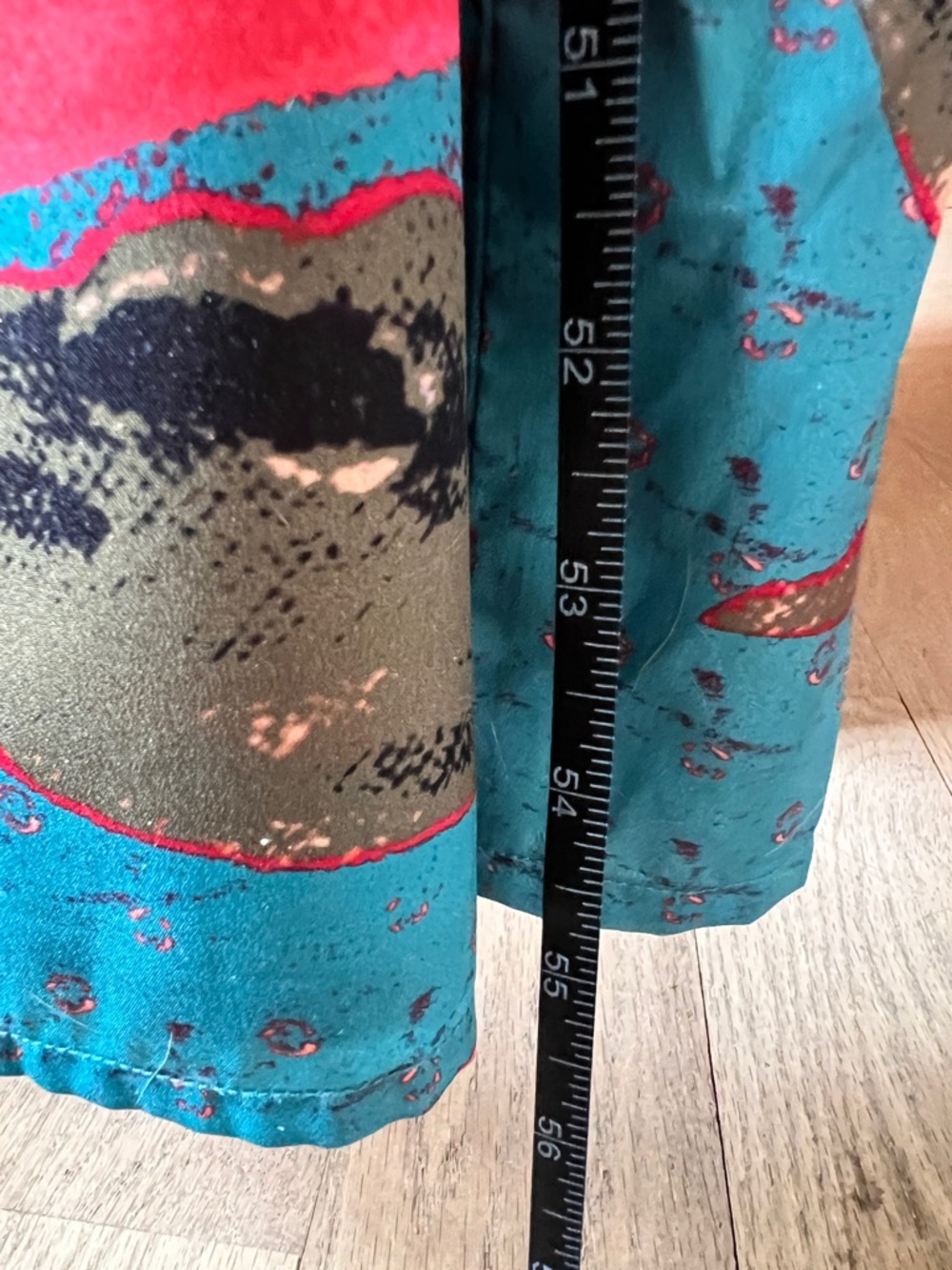 Cost Plus World Market Teal and Coral Floral V-Neck Maxi Dress - Picture 7 of 7